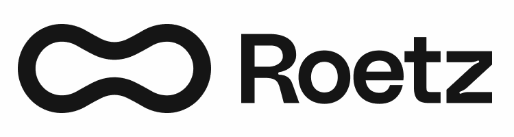 Roetz logo featuring a stylized chain link and the word "Roetz" in black text.